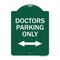 Signmission Doctors Parking W/ Bidirectional Arrow, Green & White Aluminum Sign, 18" x 24", GW-1824-24136 A-DES-GW-1824-24136 - alternate 1